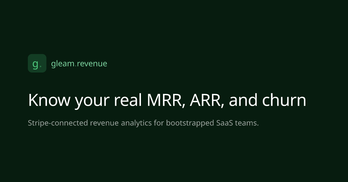 Gleam Revenue preview